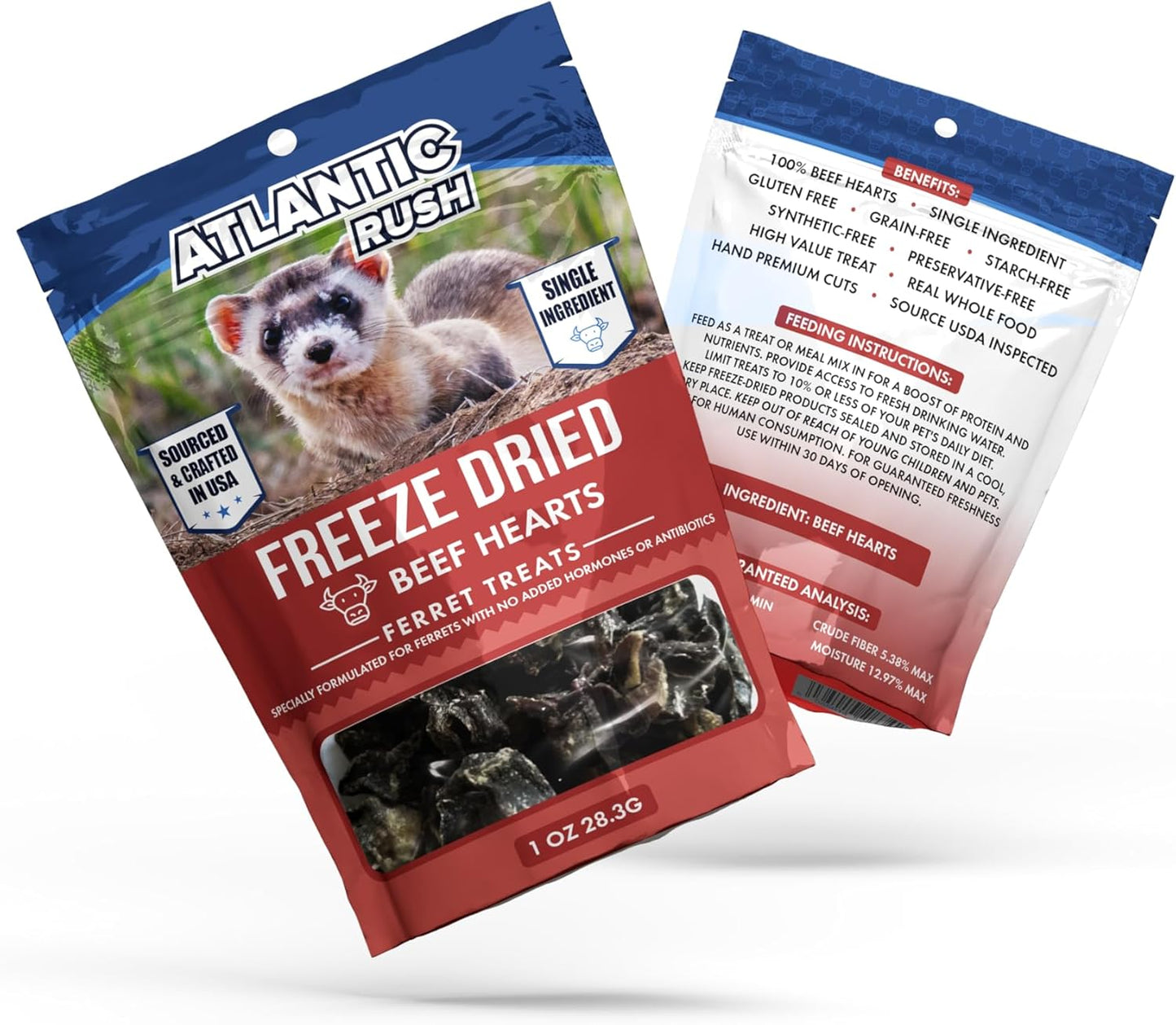 Freeze-Dried Beef Hearts Ferret Treats