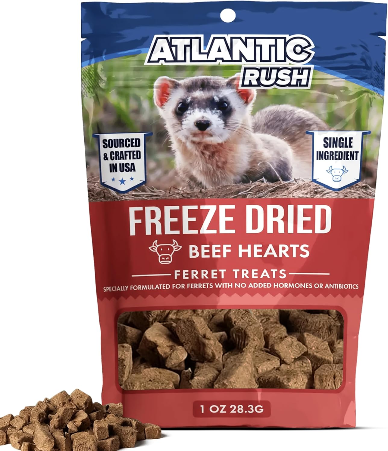 Freeze-Dried Beef Hearts Ferret Treats