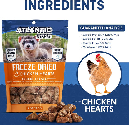 Freeze-Dried Chicken Heart Ferret Treats