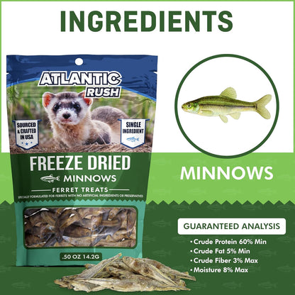 Freeze-Dried Minnow Ferret Treats