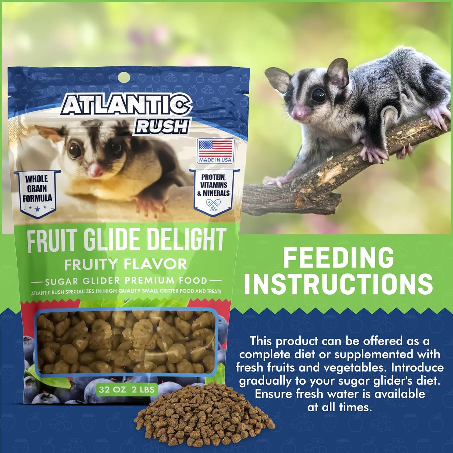 Fruit Glide Delight - Sugar Glider Premium Food