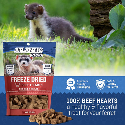 Freeze-Dried Beef Hearts Ferret Treats