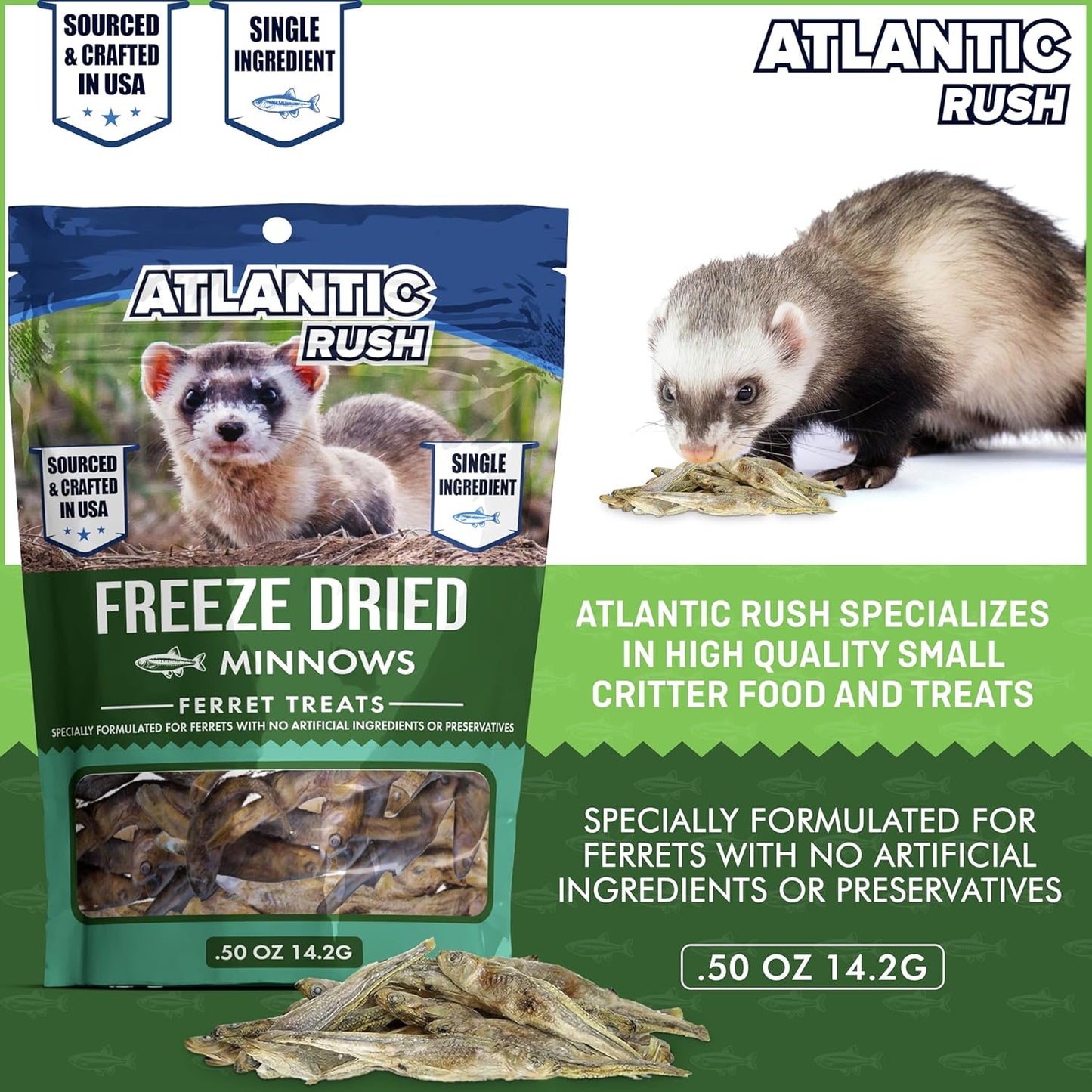 Freeze-Dried Minnow Ferret Treats