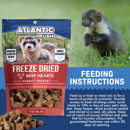 Freeze-Dried Beef Hearts Ferret Treats